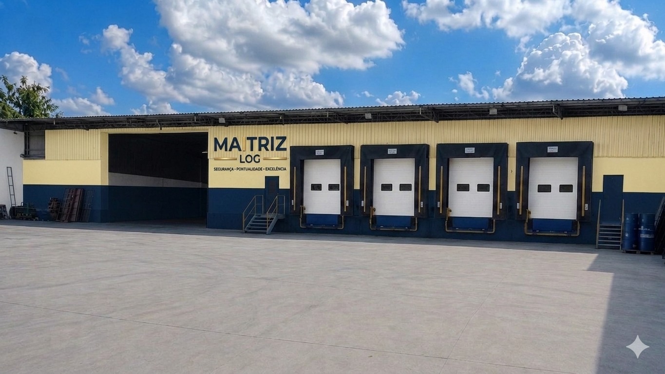 Armazém MAITRIZ Log - Interior com organização de cargas